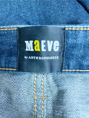Maeve Anthropologie Jada Jeans Sz 28 Blue High Rise Wide Leg Trouser Flare Denim thumbnail 8
