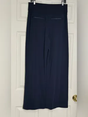 Athleta Venice Colorblock Wide Leg Navy Pants Size M thumbnail 9