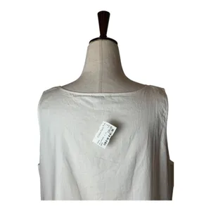 Lilla P Tank Top Women Large White Cotton Lace Double‎ Layer Shell NWT Boho thumbnail 4
