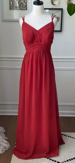 Azazie Burnt Orange Bridesmaid Formal Dress Gown 16 thumbnail 1