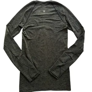 Lululemon Swiftly Tech Long Sleeve Crew 2.0 4 Heathered Army Green Black thumbnail 5