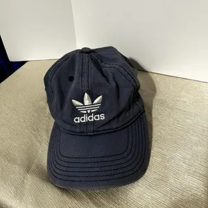 Adidas Originals Blue Baseball Cap‎ Hat trefoil cotton adjustable adult O/S thumbnail 2