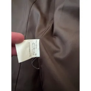 Ined Brown Wool Blend Single Breasted Coat Martingale Back Size 2 Made in Japan thumbnail 5