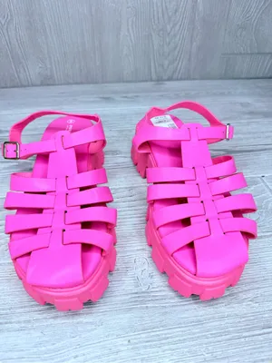 Nwt Portland Boot Company Pink Fisherman Platform Sandals shoes size 9 thumbnail 4