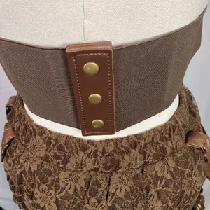 Spirit Halloween Steampunk Costume Skirt Vest Mask Adult M/L Brown‎ Gothic Gears thumbnail 7
