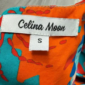 Celina Moon Meghann Midi Floral Poplin V-Neck Belted Dress Small thumbnail 6