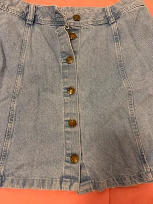 Denim Divided Skirt Mini thumbnail 4