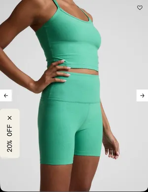 Green beyond yoga biker shirts (5 inch) thumbnail 1
