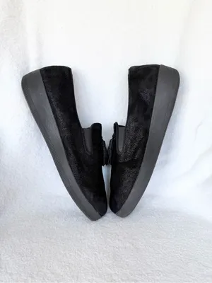 FitFlop Superskate Tassel Loafers Size size 10 Black Slip On Comfort Suede thumbnail 5