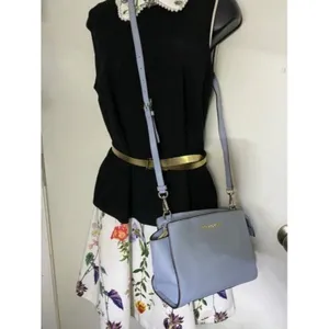 michael kors small blue cross body bag thumbnail 8
