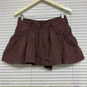 By Anthropologie Mocha Brown Micro Mini Skirt Skort Shorts Festival Western‎ thumbnail 3