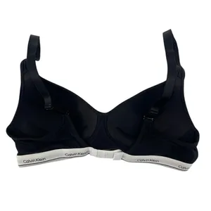 Calvin Klein Black Wireless Logo Band Bra thumbnail 8