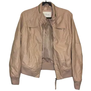 Cavalini Vegan Leather Bomber Jacket Mauve Size Large thumbnail 3