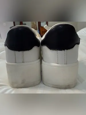 Steve Madden White Faux Leather Platform Sneakers thumbnail 3