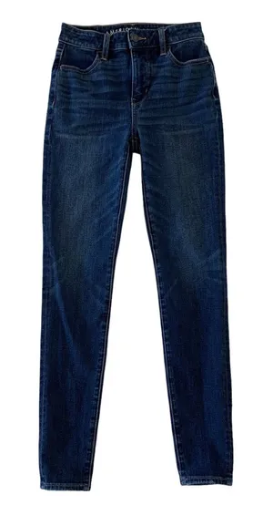 American Eagle The Dream Jean Skinny Jeans Blue Stretch Low Rise 0 Regular thumbnail 1