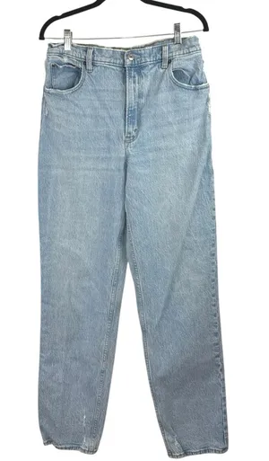 Abercrombie & Fitch 90's Straight Women's Blue Ultra High Rise Denim Jeans Sz 31 thumbnail 1