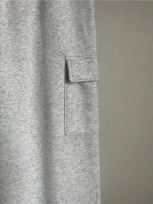 NO BOUNDARIES Light Heather Gray Cargo Wide Leg Joggers Sz M thumbnail 3