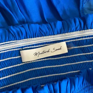 Mustard Seed Blue Tiered Mini Skirt Size Small thumbnail 3