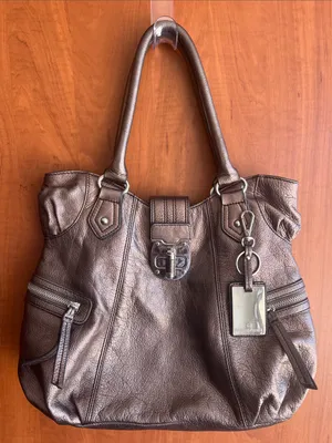 Etienne Aigner Metallic Bronze Leather Shoulder Bag with Tag thumbnail 1