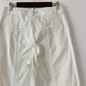 Universal Threads 8 Wide Leg Cropped Stretch Pants NWT Ivory High Rise thumbnail 3