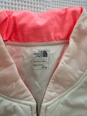 Peach Pink and White North Face Vest M thumbnail 2