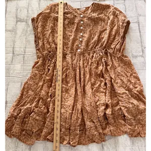 Free People One Fine Day Floral Print Mini Dress Milk Chocolate Combo Sz XS thumbnail 8