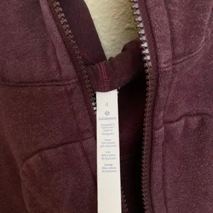 Lululemon zip up Scuba Classic Cotton Fleece Heathered Bordeaux Drama size‎ 4 thumbnail 7