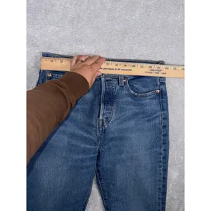 Levis Jeans Womens 26 blue Denim Wedgie Straight Button Fly Premium thumbnail 10