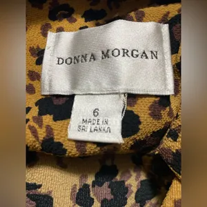 Donna Morgan Animal Print Button Up Belted Jumper Dress thumbnail 9