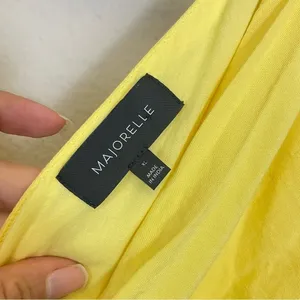 Revolve Majorelle‎ Yellow Tiered Hem Slip Resortwear Sundress Size XL thumbnail 4