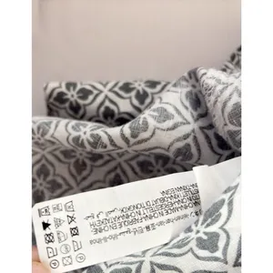 Zara Linen Floral‎ Print Button-up Shirt Tunic, 3/4 Sleeve, White/Blue XSmall thumbnail 10