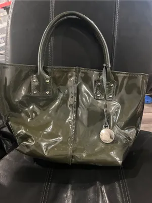 Orciani Olive Green Patent Tote thumbnail 5