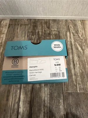 Toms Black Slip-On Canvas Shoes Size 5.5 Wide thumbnail 14