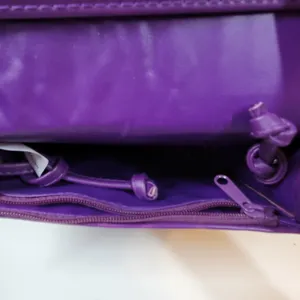 Vintage Dover Crossbody Bag Womens Purple Embossed Animal Print Mirror Purse thumbnail 7