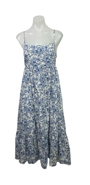 We're All Pretty Girls Blue Floral Tiered Maxi Cami Tank Flare A-Line Dress Sz M thumbnail 1