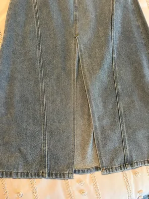 Denim Maxi Skirt Blue Size M thumbnail 4