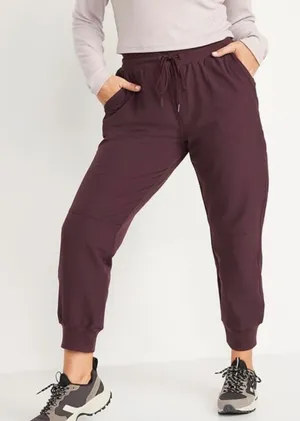 Old Navy Burgundy Joggers SleekTech Go-Dry Performance Pants‎ Large thumbnail 1