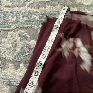 BHLDN Floral Burgundy Ruched Strapless Gown thumbnail 3