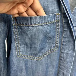 Cloth & Stone xs Denim Shirt Tencel Button Down top long sleeve thumbnail 4