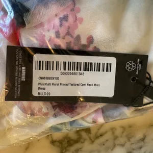 NWT Multi Floral Textured Cowl Neck Maxi Dress Size UK 20 / US 16 thumbnail 8