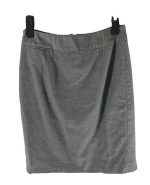 J Crew Super 120s Pencil Skirt Wool Slit Lined Career Wear Gray 2 thumbnail 1