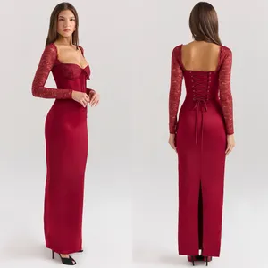 House of CB PERDI Berry Satin Maxi Dress With Corset M PLUS CUP thumbnail 11