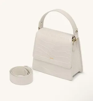 JW Pei FAE Top Handle Crossbody - Ivory Croc thumbnail 1