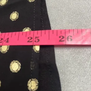 Yumi‎ Kim Black Gold Polka Dot Lexington Top High Ruched Neck Long Sleeve Office thumbnail 11