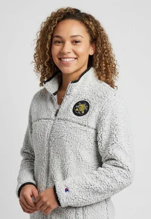 Champion Wichita State University WSU Women’s Full Zip Sherpa Fleece Jacket M thumbnail 1