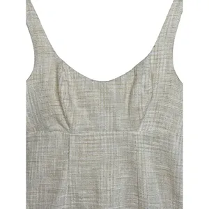 Abercrombie & Fitch Cream Beige Tweed Sleeveless Mini Dress Womens Size S Petite thumbnail 5