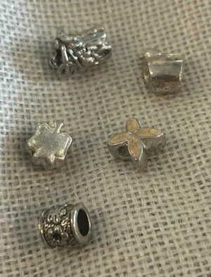 A499 charm bracket silver plated 5 pcs Gray thumbnail 1