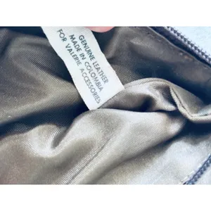 Vintage Leather Clutch Metallic Brown Zip Purse 80s Minimalist Bag Retro thumbnail 7