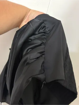 ASTR The Label Black Satin Cami Top Size Small Ruched Party Going Out thumbnail 3
