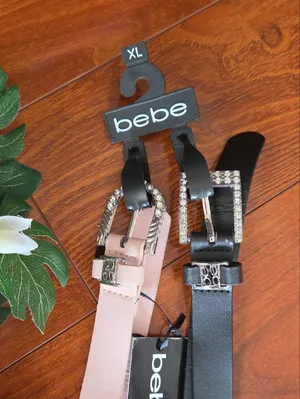 Bebe Double Pack Slim Belts in Black & Blush ** thumbnail 3